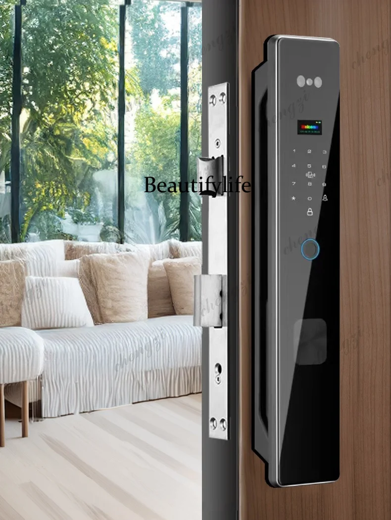 Facial recognition smart lock, door fingerprint password lock home, remote door smart door lock