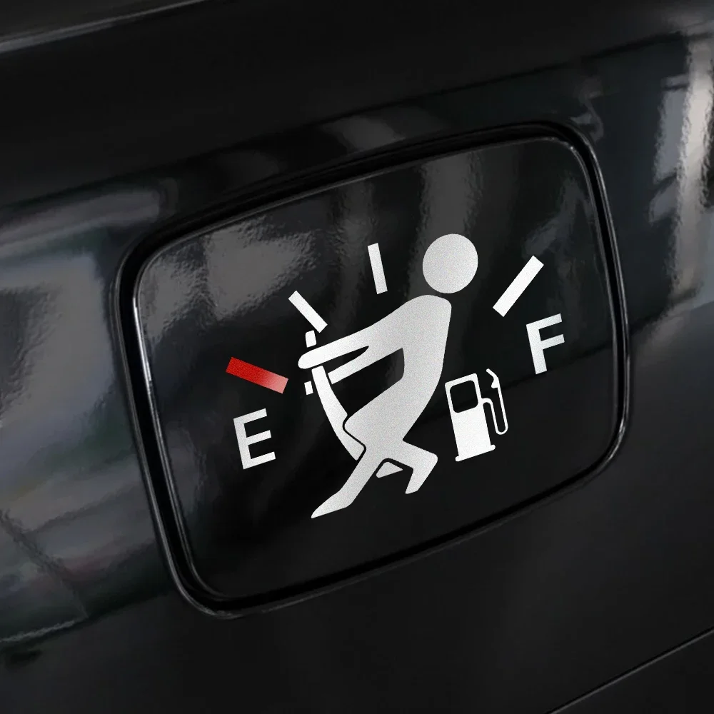 Reflective Cartoon Pointer Fuel Tank Cap Sticker Vinyl Decal Car Refuel Cover Exterior Decor Accessories