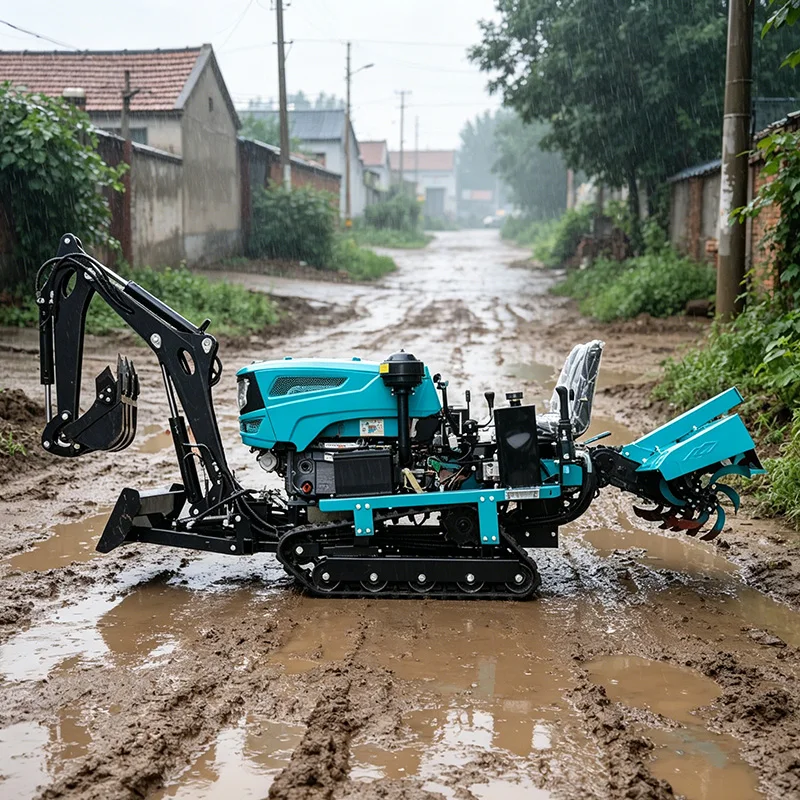 

Customized Multifunctional Small Crawler Rotary Tiller,Good Value Crawler Rotary Tiller, Tractor & Small Crawler Micro Tiller