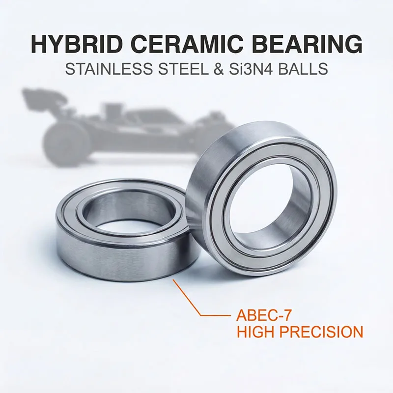 5pcs SMR74ZZ Stainless Steel Hybrid Ceramic Bearing 4x7x2.5 Mini Bearing for Precision Instruments, Small Motor Applications