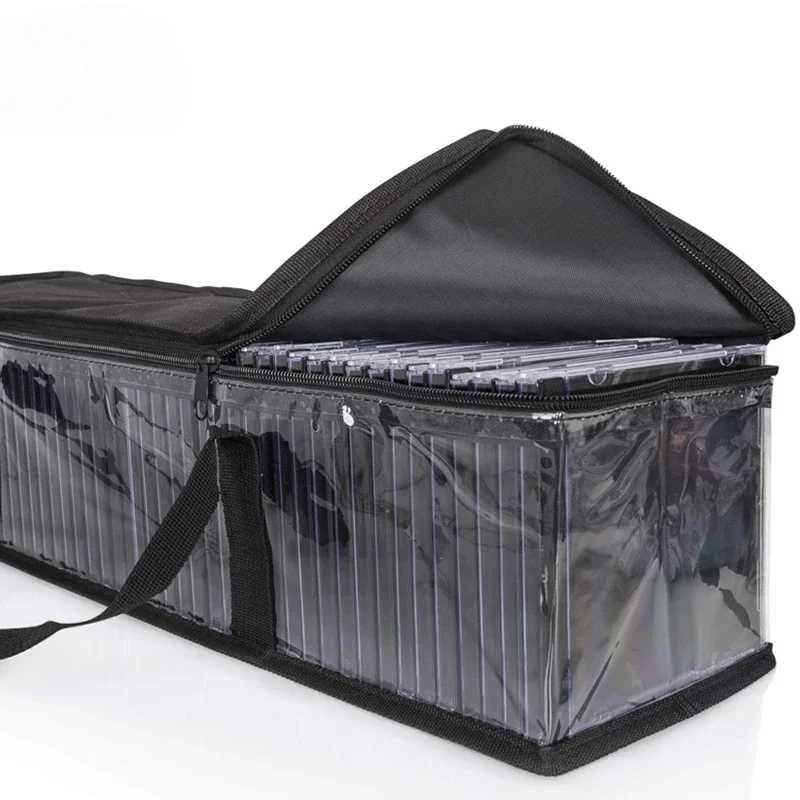 Large Clear Holds DVD CD Storage Holder Easy Zip Closure Carry Bag Organizer Comic Book Storage Bag Transparent Collection - view 5