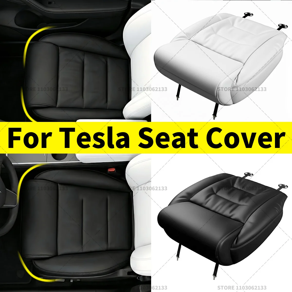 Car Seat Leg Support Extension Seat Cover Memory Foam Extender Cushion Interior Accessories For Tesla Model NEW Y S X 3