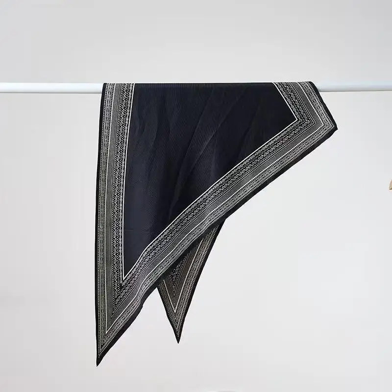 [Popular] New versatile headband with outer suit shawl women's thin breathable retro simple triangle towel