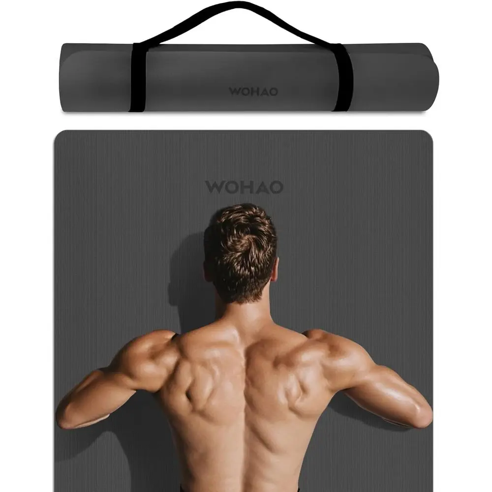 

Ultra Wide & Thick 8mm Yoga Mat, 72x31.5, Large Anti-Slip, Premium Cushioning & Stability, Ideal for Home Gym, Pilates