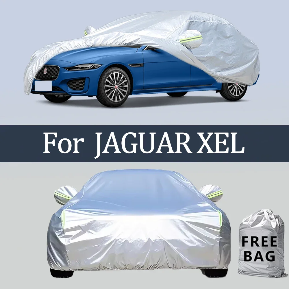

For JAGUAR XEL Car Cover Outdoor Protection Covers Snow Sunshade Waterproof Dustproof Exterior UV Car Accessories