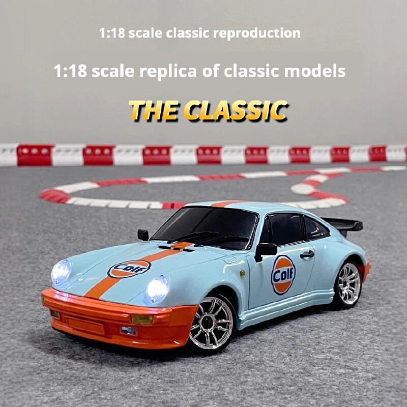 

LandA LD1898 1:18 911 Metal Body RC Car - Built-in Gyro GTR Drift Remote Control Toy