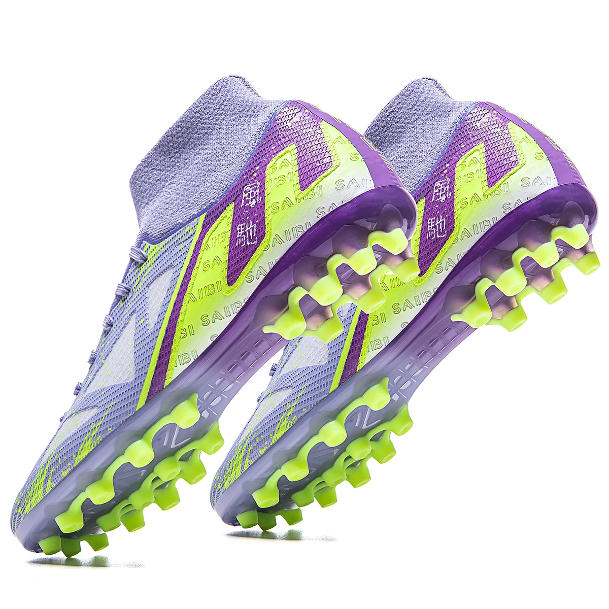 

New breathable soccer shoes with FG spikes provide super strong grip and effectively protect the ankle