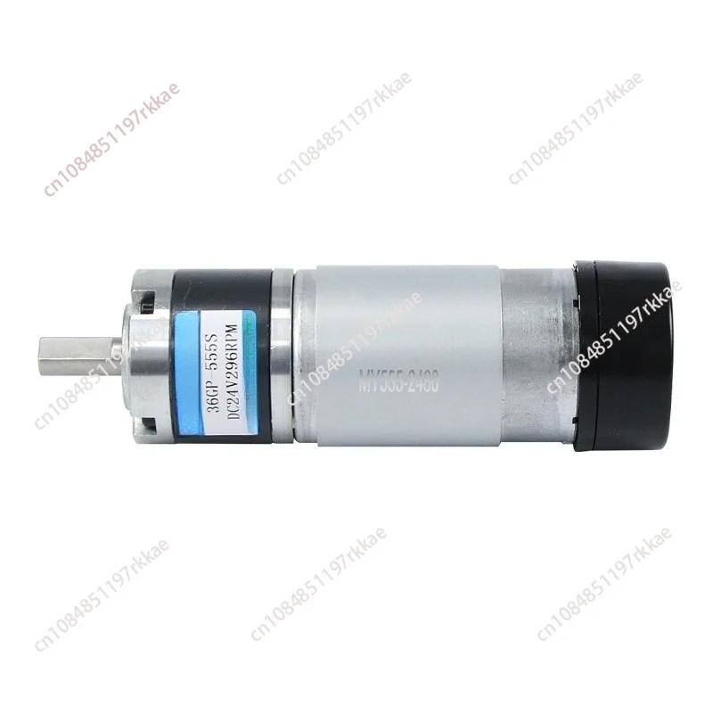 Miniature DC geared motor 12v24v planetary gear 555S encoder with cover large torque adjustable speed motor