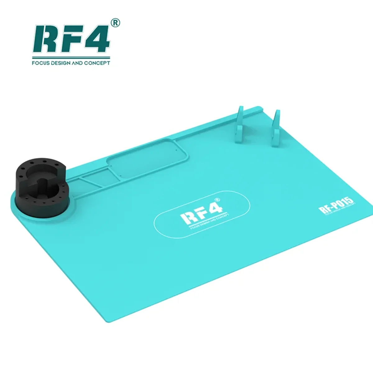 RF4 RF-PO15 PO16 Universal Silicon Working Pad with Storage Bracket High Temperature Resistance Mobile Phone Repair Mat