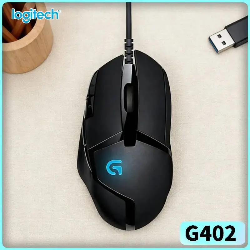 

Проводная мышь Logitech G402 Hyperion Fury с сенсором Delta Zero, 4 уровня настройки DPI, 4000 DPI, противоскользящая, для работы и игр
