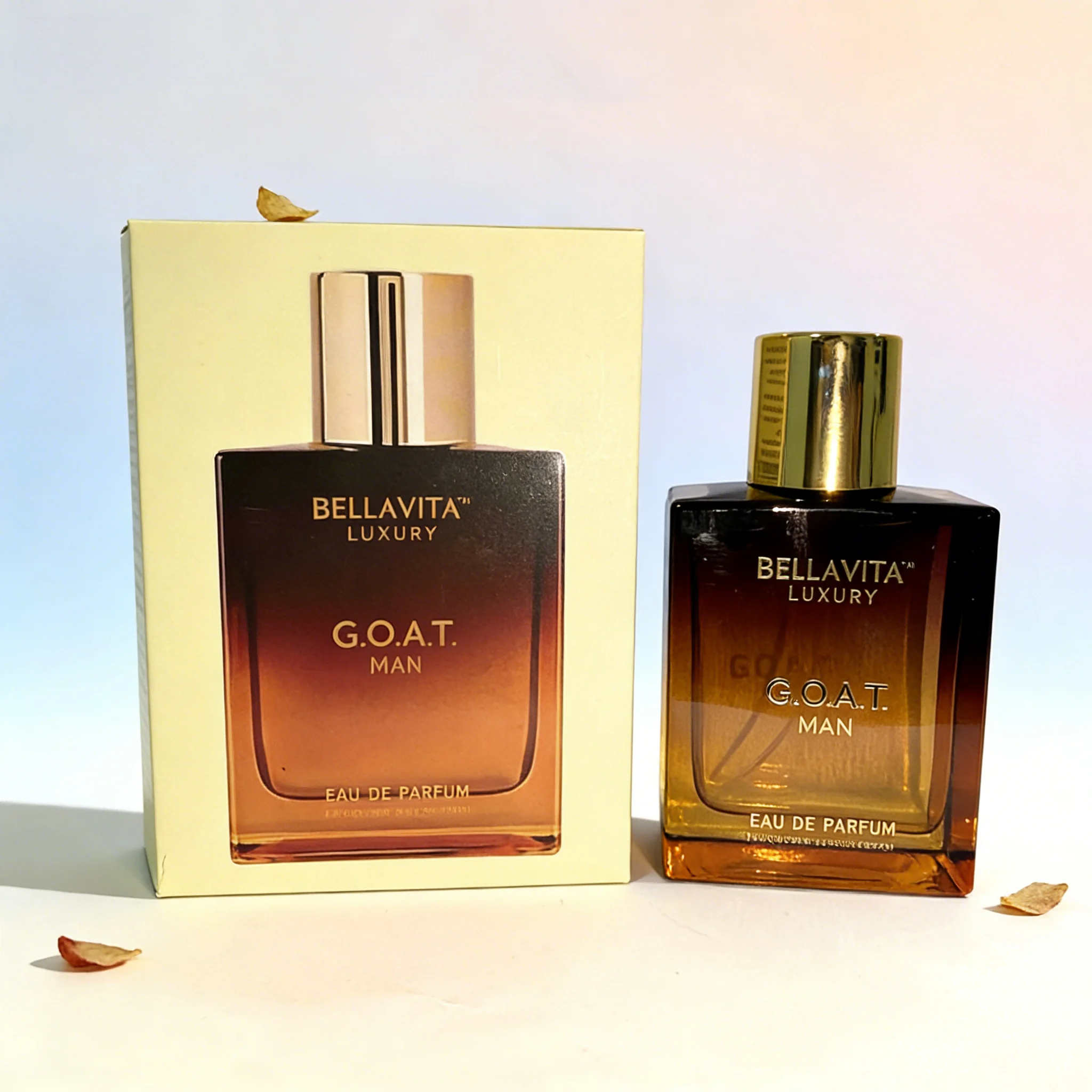 

Bellavita G.O.A.T. Man Men's Perfume - Warm Amber & Spicy Notes, Ideal Gift for Any Occasion.
