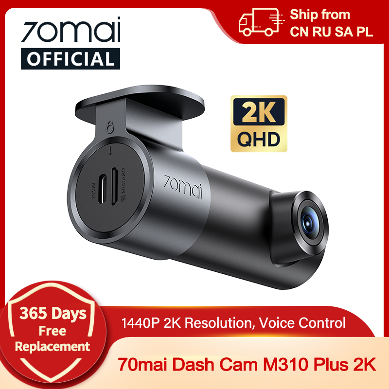  70mai Dash Cam M310 Plus 2K English Voice Control 1440P WDR Night Vision 24H Parking Surveillance 70mai M310 2K Car DVR Wi-Fi 6 