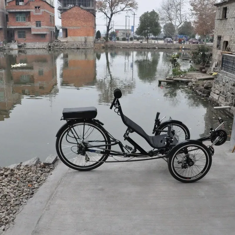Horizontal recliner outdoor 26 inch 36v 350w adult horizontal electric tricycle