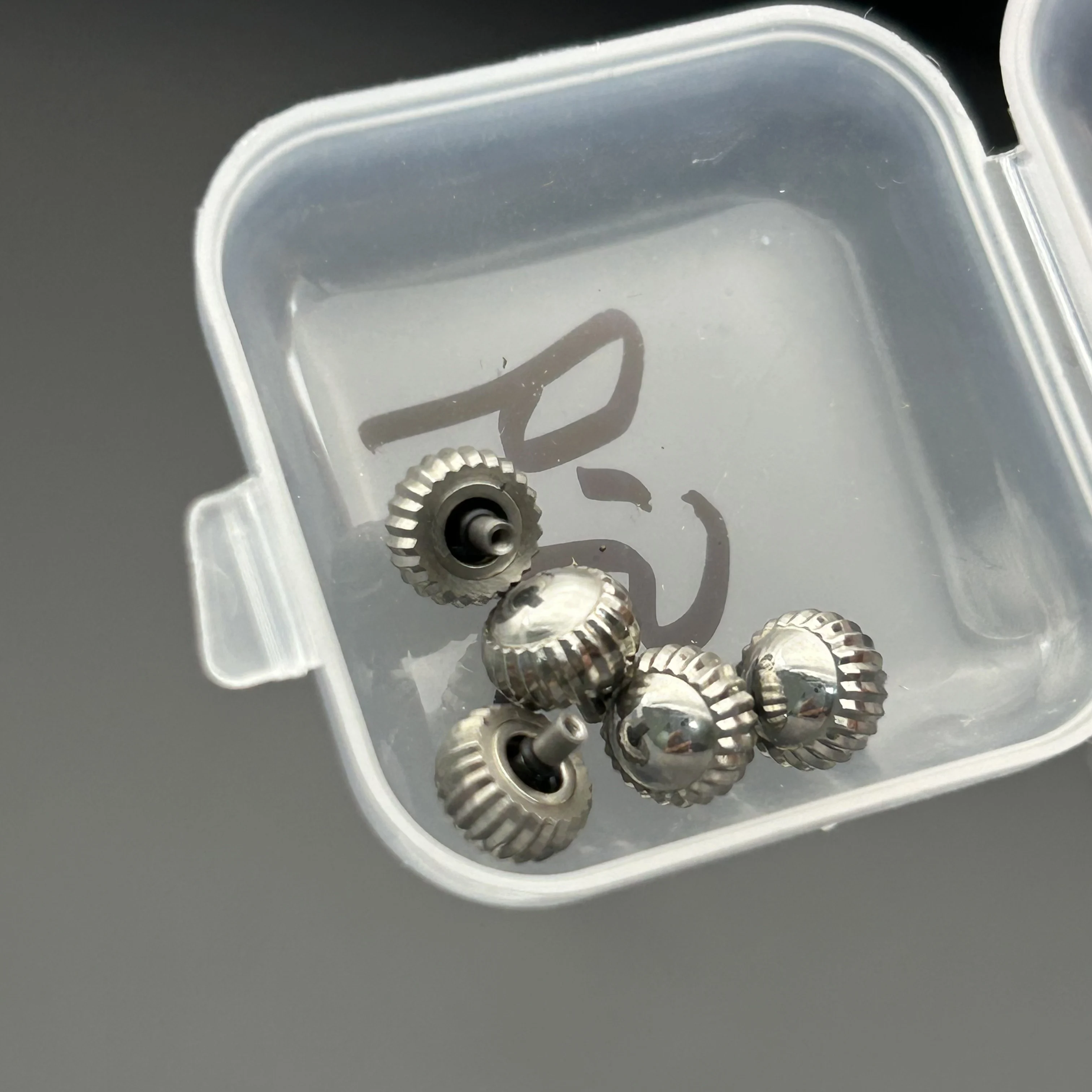 1/5/10pcs Aperture 2.0mm Watch Crown Replacement Silver Pumpkin Shaped Lightweight Portable Watch Crown Parts Factory Wholesale