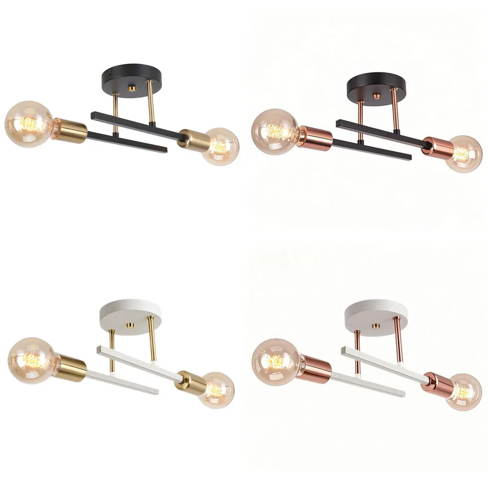 

Retro Industrial Chandelier Wrought Iron Ceiling Lamp E27 Wall Light Living Room Modern Lighting Fixture lampara techo Home Deco