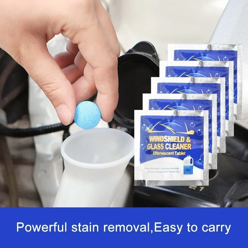 2-100 Pc Solid Cleaner Auto Ruitensproeiervloeistof Geconcentreerd Bruistabletten Voor Auto Kamer Keuken Vensterglas Schoonmaken - afbeelding 2