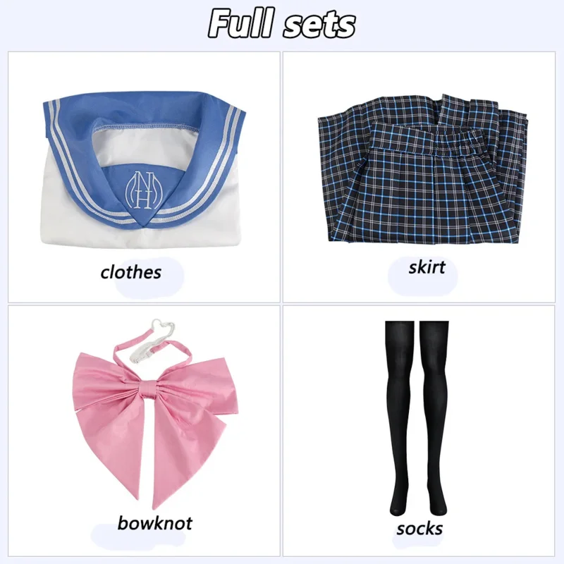 

AIAI 2025Anime Game DanganRonpa Sayaka Maizono Cosplay Costume Wig Doll School Uniform Skirt Women Outfit Halloween Costumes for