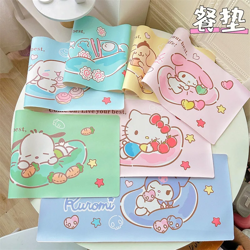 New Sanrio Cute Trendy Desk Mat Dining Table Mat Children's Meal Mat Desktop Insulation Mat Ugly Fish Cartoon Dining Mat