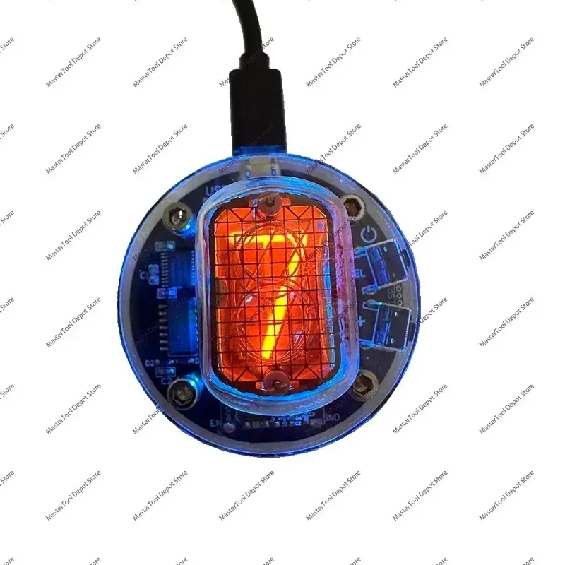 

IN-12 Clock RGB Audio Electronic Accessories DIY Single Tube Glow Clock micro USB DC5V