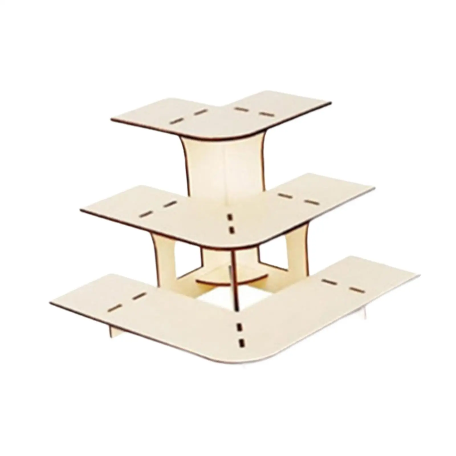 3 Step Wooden Corner Riser Retail Table Display Stand Multipurpose Shelf for Food Jewelry Soaps Fairs