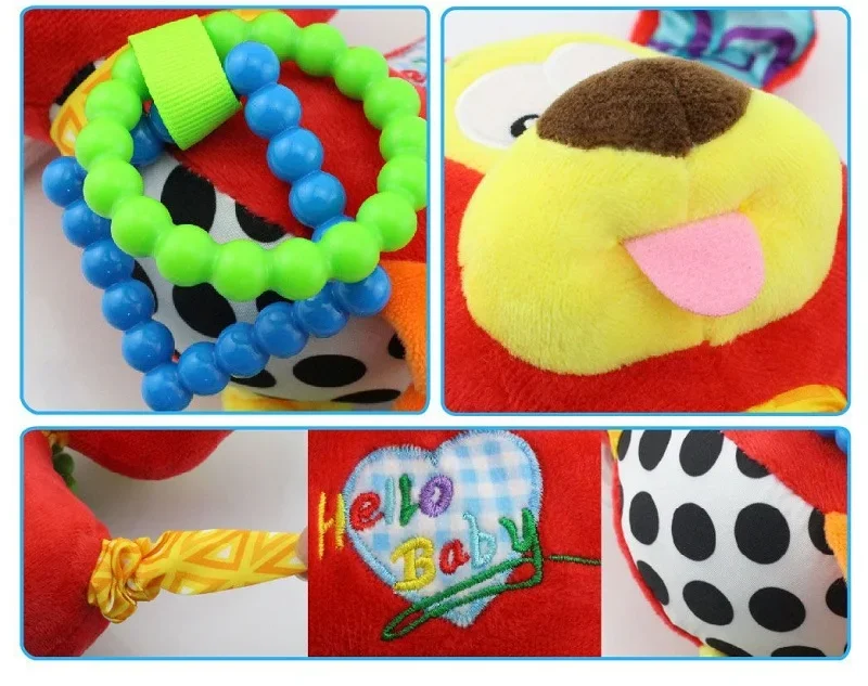 Sonajeros mordedor para bebé, juguetes de peluche suaves para recién nacido, juguetes colgantes para cuna de bebé, torno de coche, juguetes colgantes para bebé para cochecito