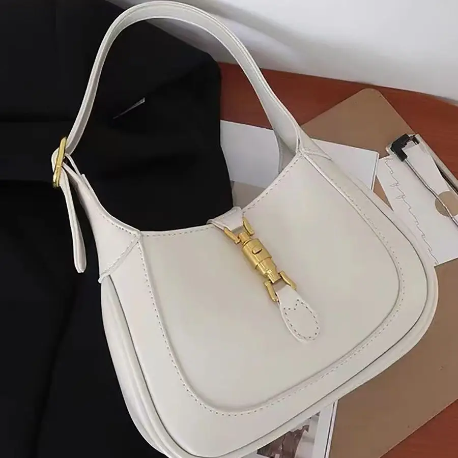 Female Fashion Luxury Designer Horsebit Shoulder Bag Trendy Handbag Totes Minimalist Shoulder Purse Underarm Bag For Girls