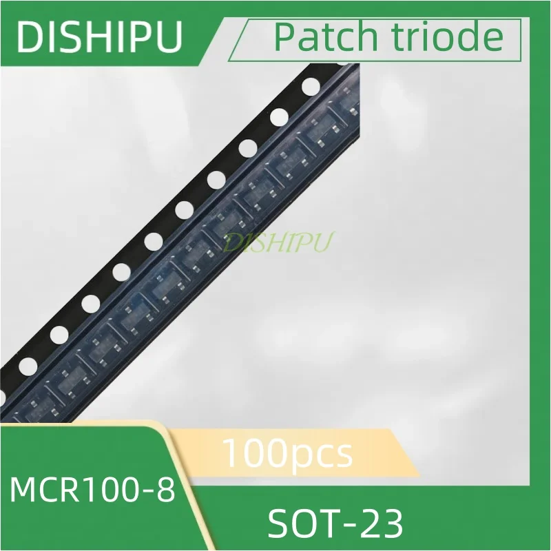 100PCS MCR100-8 unidirectional thyristor package SOT-23 1A/600V patch triode