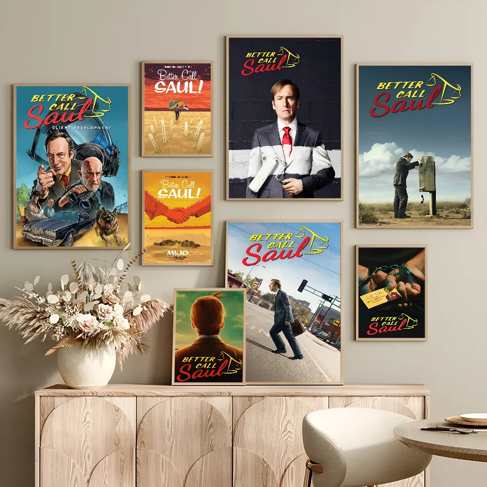 Better Call Saul Retro Self-adhesive Art Poster Whitepaper Prints Posters Artwork Home Decor