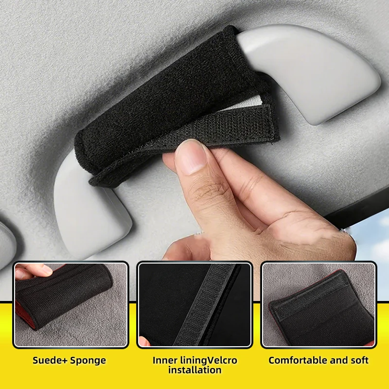 قفازات حماية مقبض السيارة قضبان السقف أغطية حماية جلدية ناعمة لمحرك Leapmotor Leap C01 C11 T03 S01 C11 Reev 2022