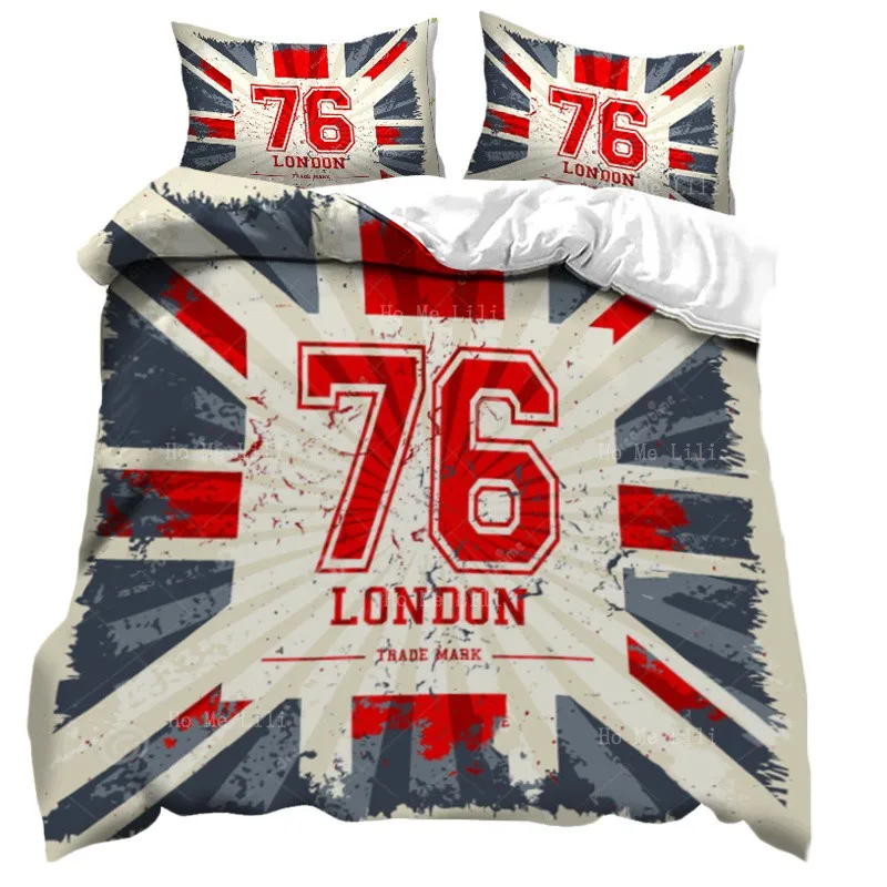 Vintage Union Jack Painting London's Impressive Pattern Duvet By Ho Me Lili Bedding Set Dress Up The Bedroom