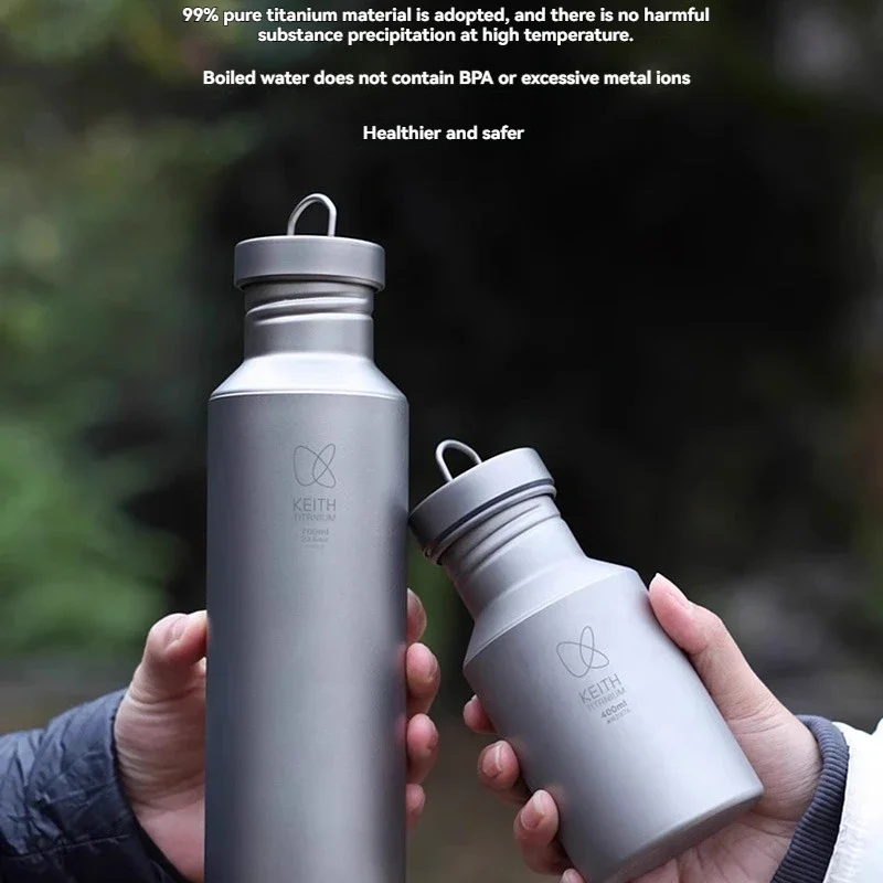 Titanium kettle outdoor sports kettle set pure titanium health water cup portable water boiling kettle