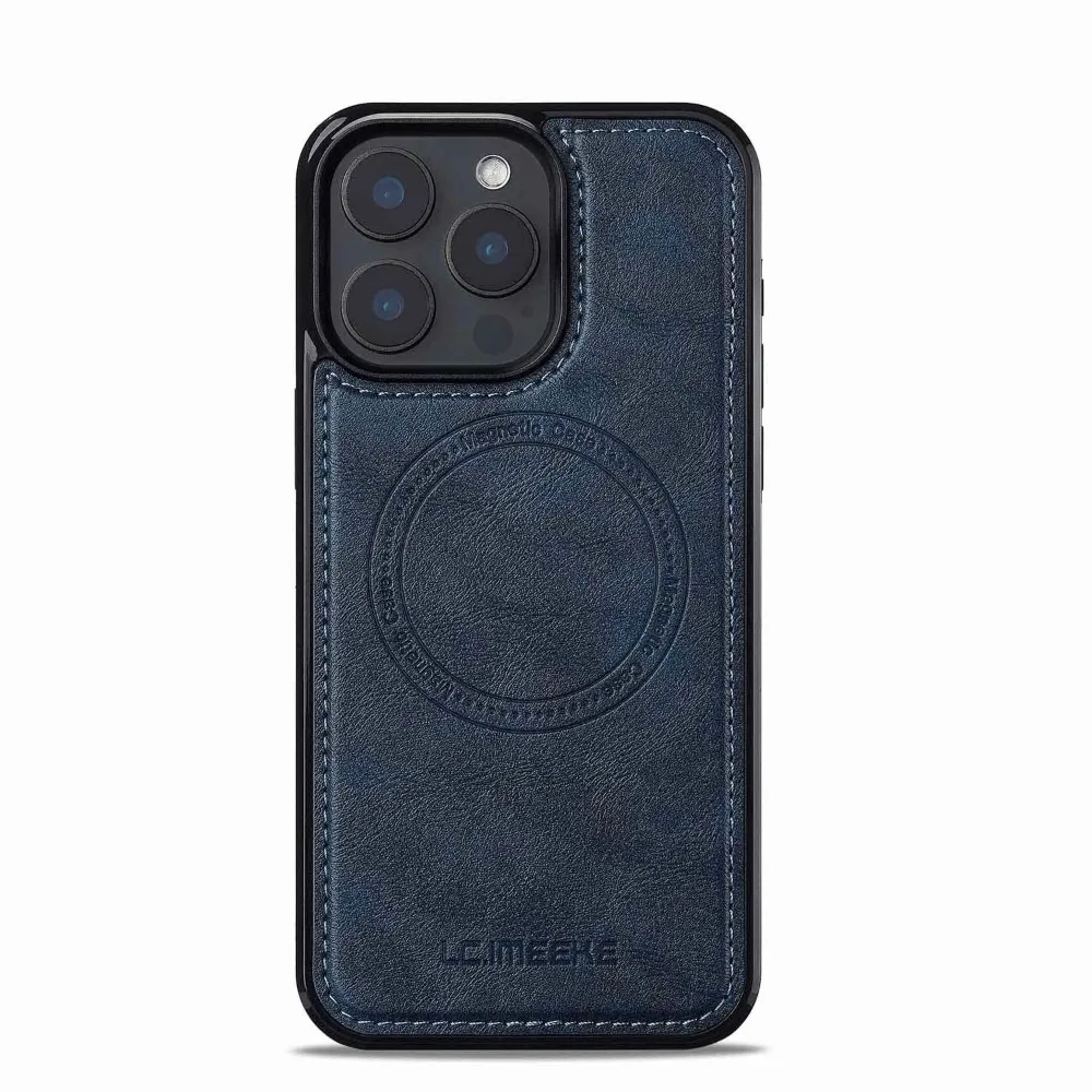 Magnetische Leder-Handyhülle für iPhone 18 17 17e Air 16e 16 15 13 12 11 Pro Max XS Plus Mini Stoßfeste Mag-Safe Weiche Rückseite – Detail 20