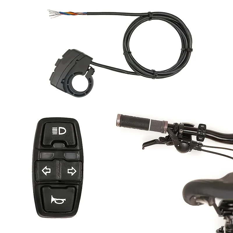 3 في 1 مفتاح للدراجات النارية تشغيل وإيقاف المصابيح الأمامية مفتاح التوجيه ملحقات تعديل الدراجة النارية