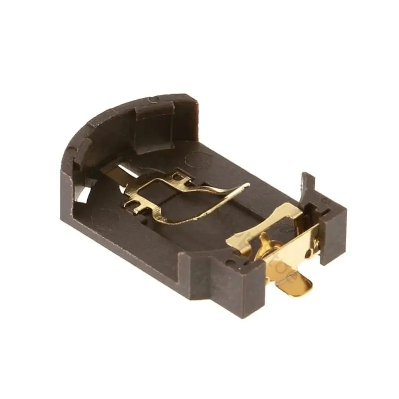 96BA 20 Stück 3V CR2032 horizontaler SMD-Münzknopfbatteriehalter, brauner Behälter – Detail 7