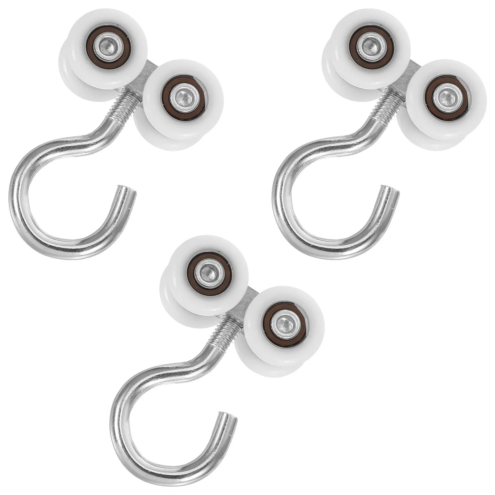 

3 шт. металлических роликовых крючков для карнизов, сверхпрочные, для больших штор, теплиц, дверей автомоек, навесов от солнца