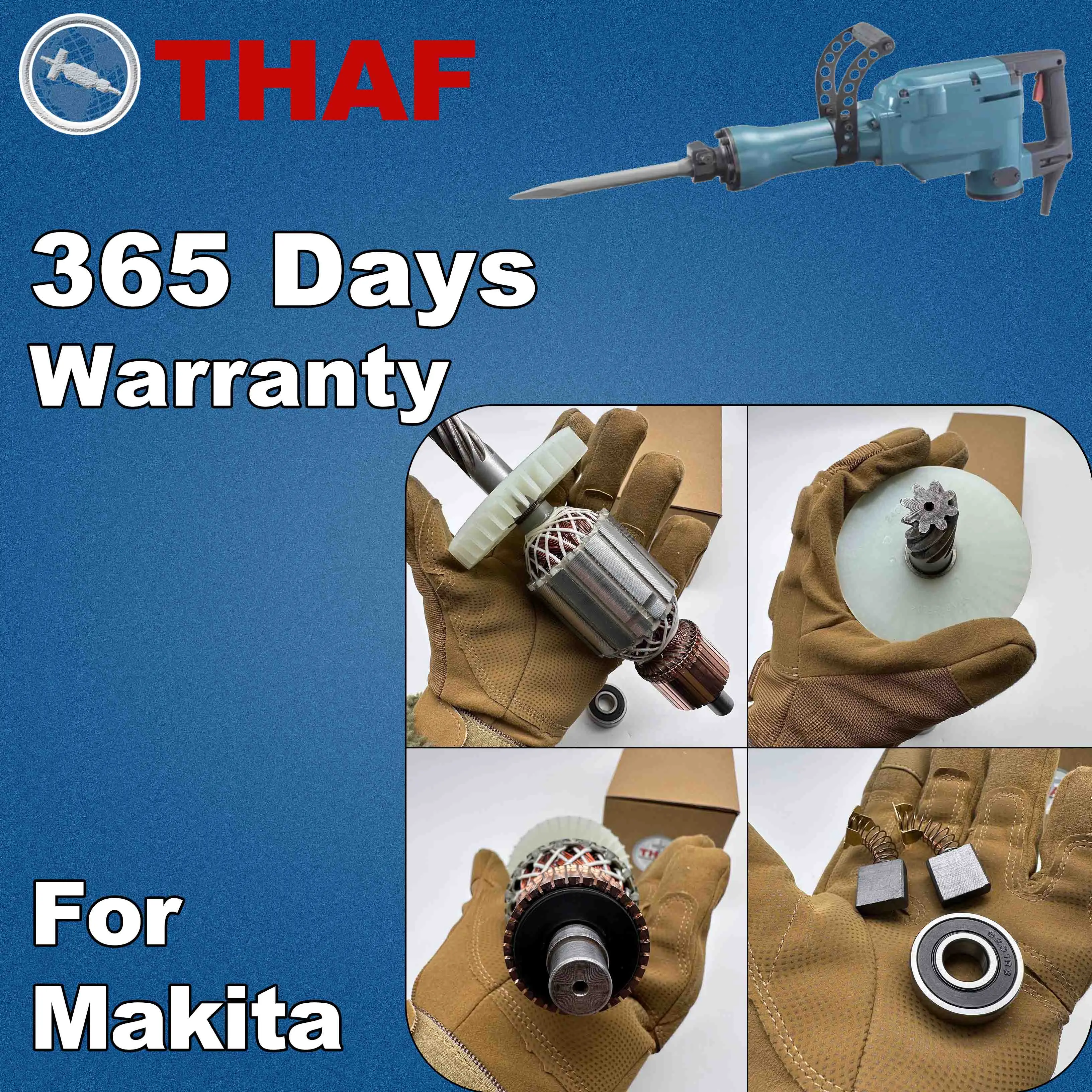 AC 220V 240V HM1306 Armature Rotor For MAKITA Jackhammer Spare Parts Demolition Hammer Breaker 517773-3