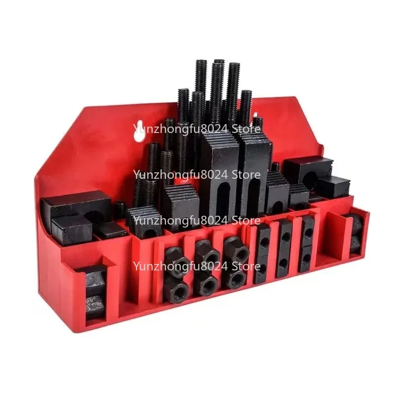 

Milling Machine Clamping Set, Clamp Kit Tool, Vice Accessories, Universal Fixture Set, Pressure Plate Code Iron, M12, 16, 58Pcs