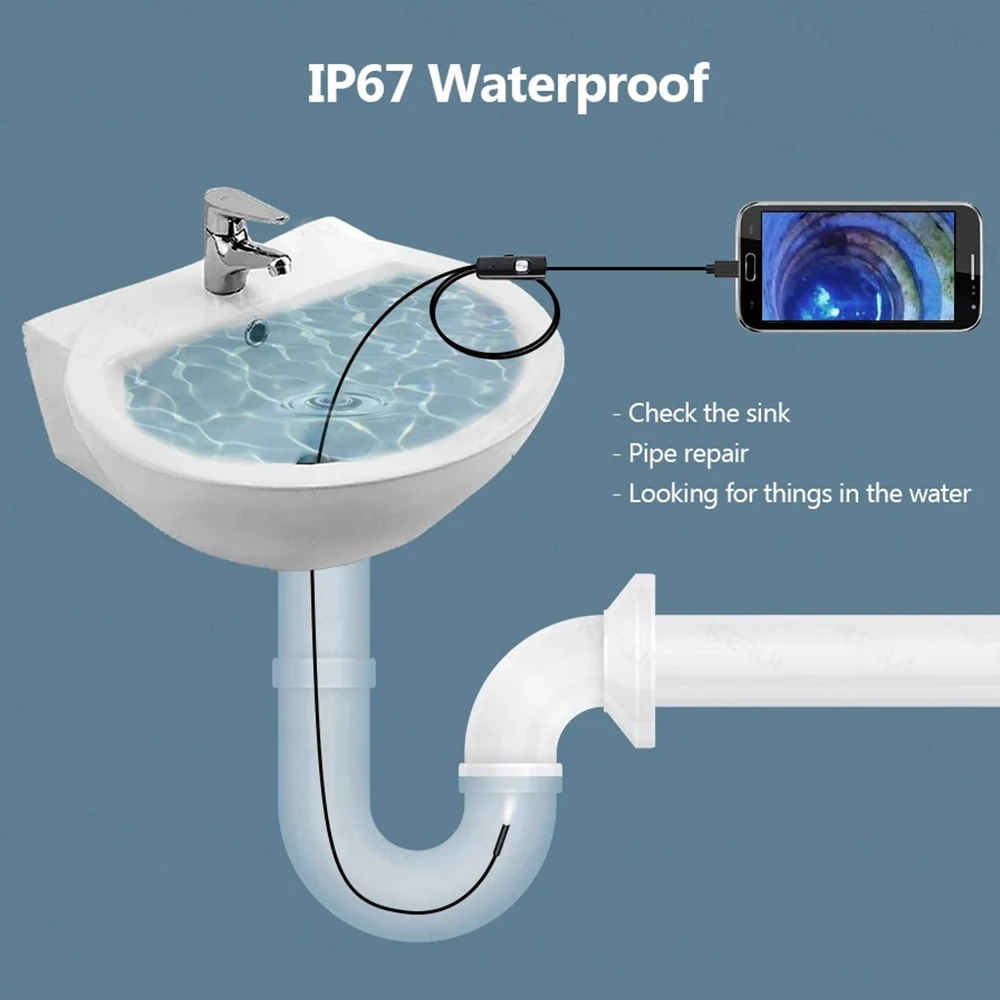 منظار اندرويد مضاد للماء كاميرا صغيرة ، منفذ USB صغير ، نوع C Borescope ، LED ، سيارة ، هواوي ، شاوميو سي ، كمبيوتر ، وفحص ، 3 في 1 #5