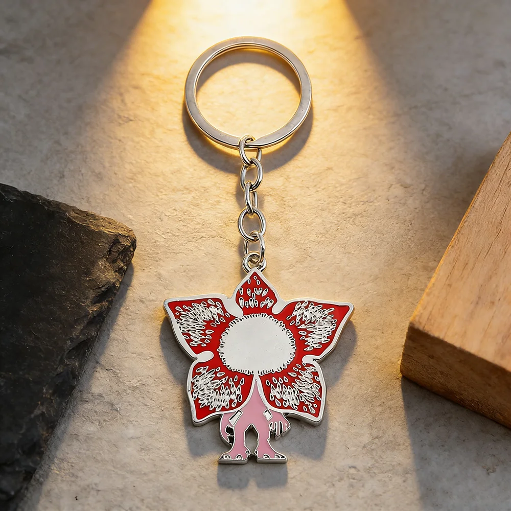 TV-Serie Demodog Metall-Schlüsselanhänger, Auto-Schlüsselanhänger, Schlüsselring, Schmuck-Accessoire, Geschenk für Männer und Frauen