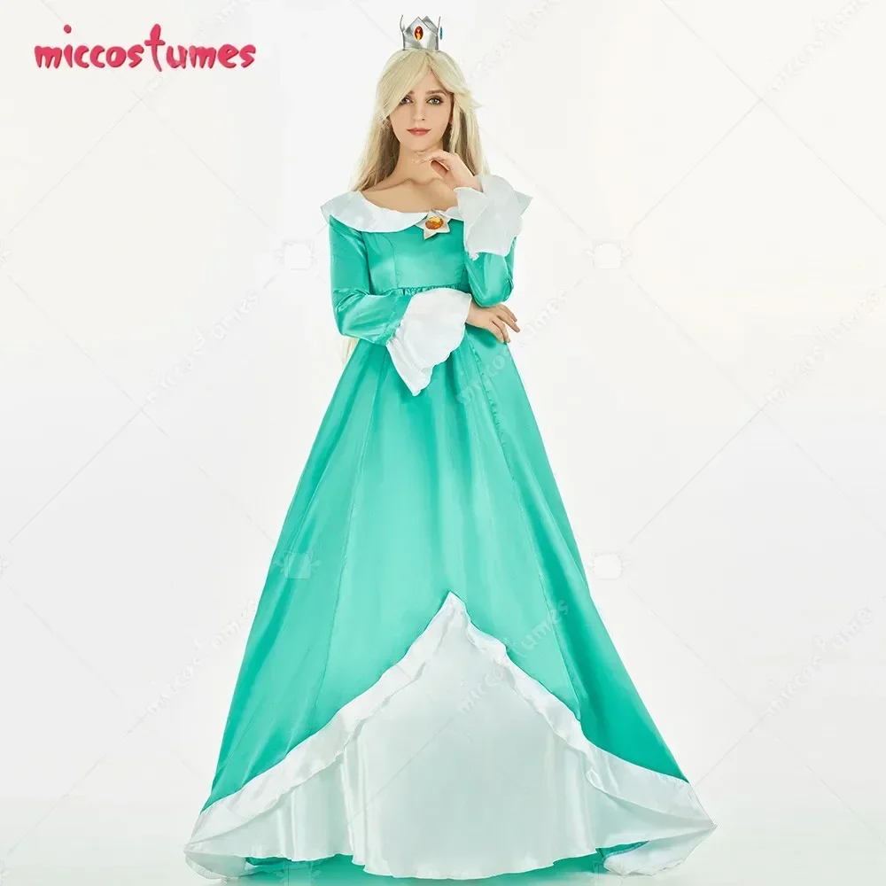 Miccostumes Women\'s Princess Cosplay Costume Princess Dress and Crown with Crinoline