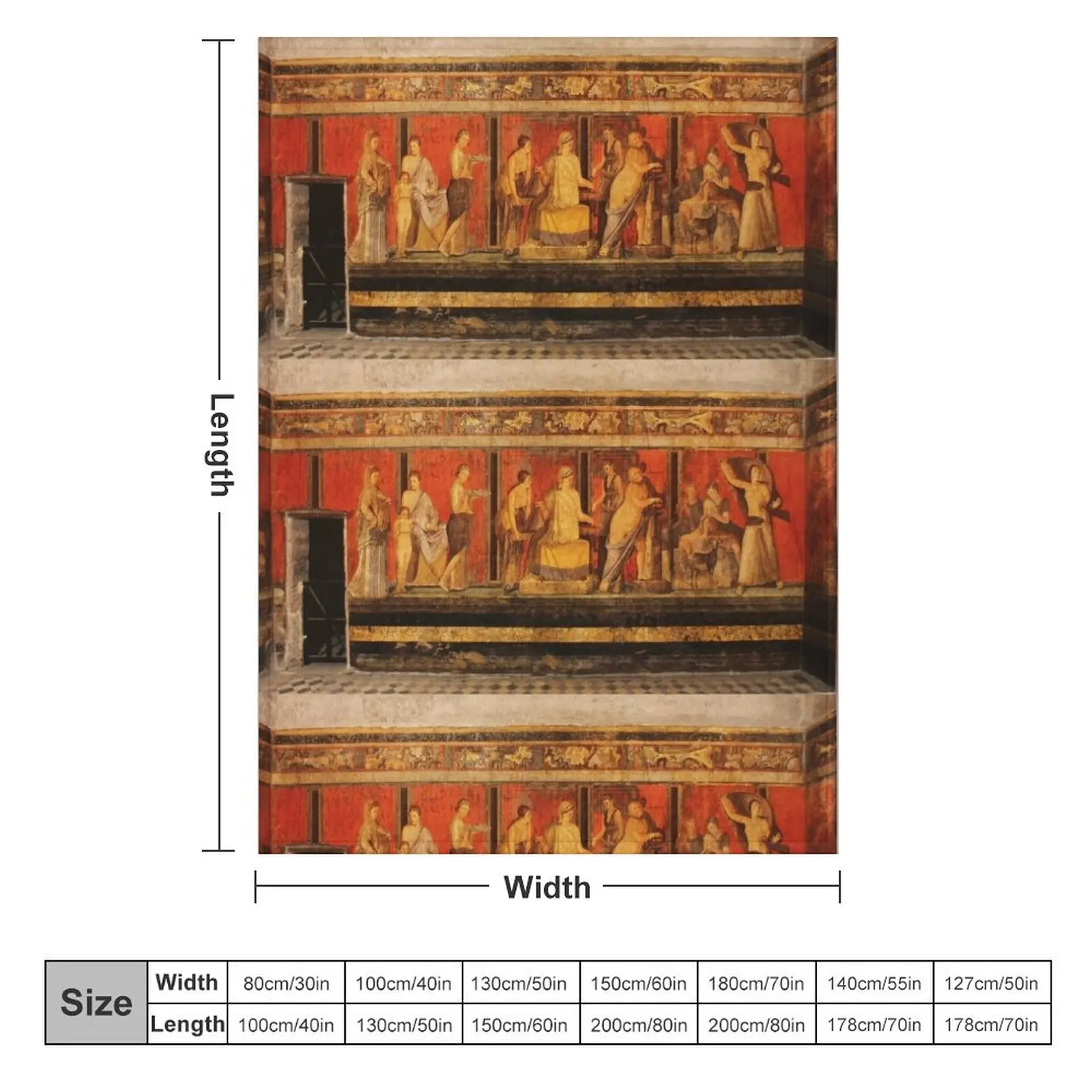 Villa dei Misteri - Main Wall Throw Blanket Baby Custom Blankets