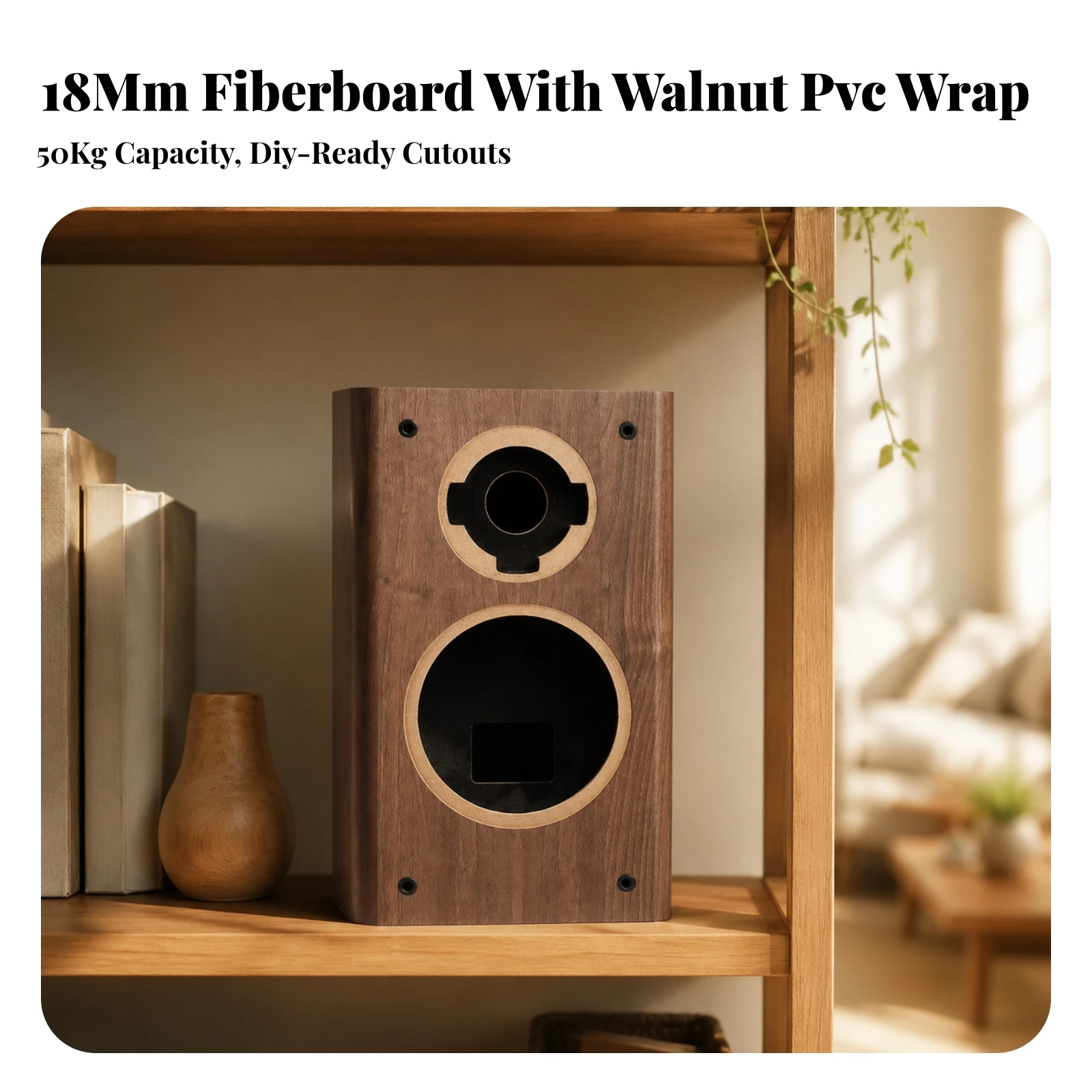 Passive Speaker Cabinet Easy Installation DIY Speaker Enclosure Loudspeaker Enclosure Sturdy Audio Cabinet Wooden