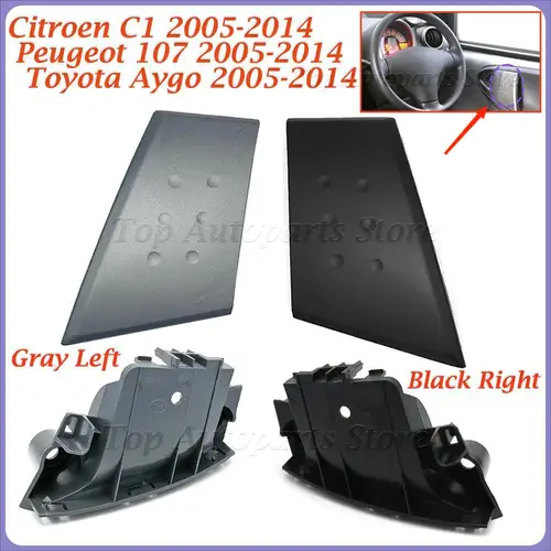 Manija interior gris o negra para Peugeot 107 Toyota Aygo Citroen C1 2005-2014 hebilla de puerta cubierta de mano Base de reposabrazos de puerta para BYD F0