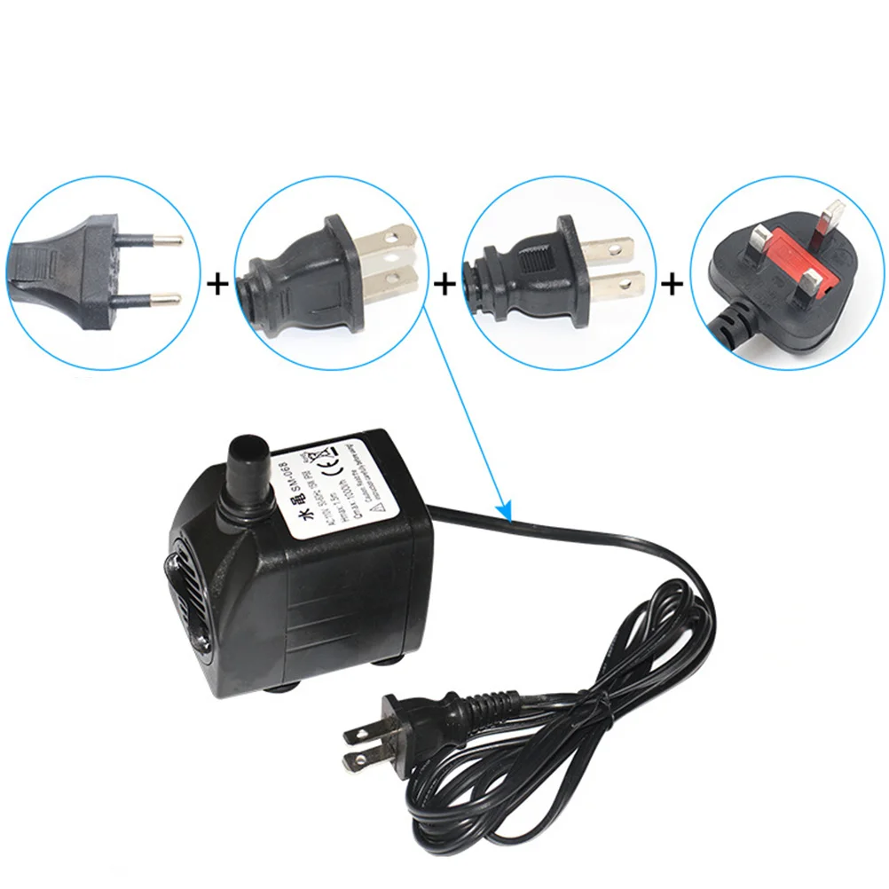 مضخة مياه غاطسة قوية صغيرة سوداء الولايات المتحدة التوصيل توفير الطاقة منخفضة الضوضاء لحديقة نوافير البرك خزان حوض أسماك #6