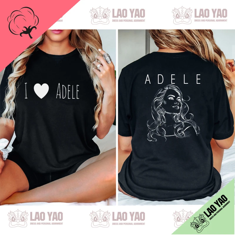 100% cotone Adele Rap t-shirt regalo per donna e uomo magliette per regalo musicale Harajuku Street Style t-shirt Unisex vestiti