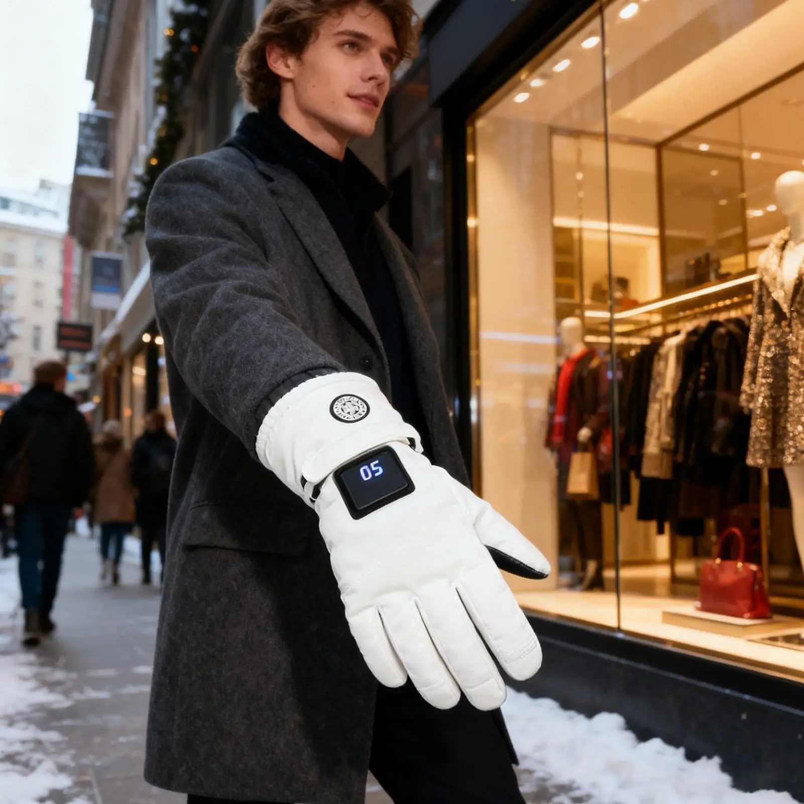 قفازات ساخنة للنساء قابلة لإعادة الشحن مع 3 إعدادات لدرجة الحرارة، قفازات شتوية كهربائية مقاومة للماء دافئة للتزلج على الجليد والمشي لمسافات طويلة #6