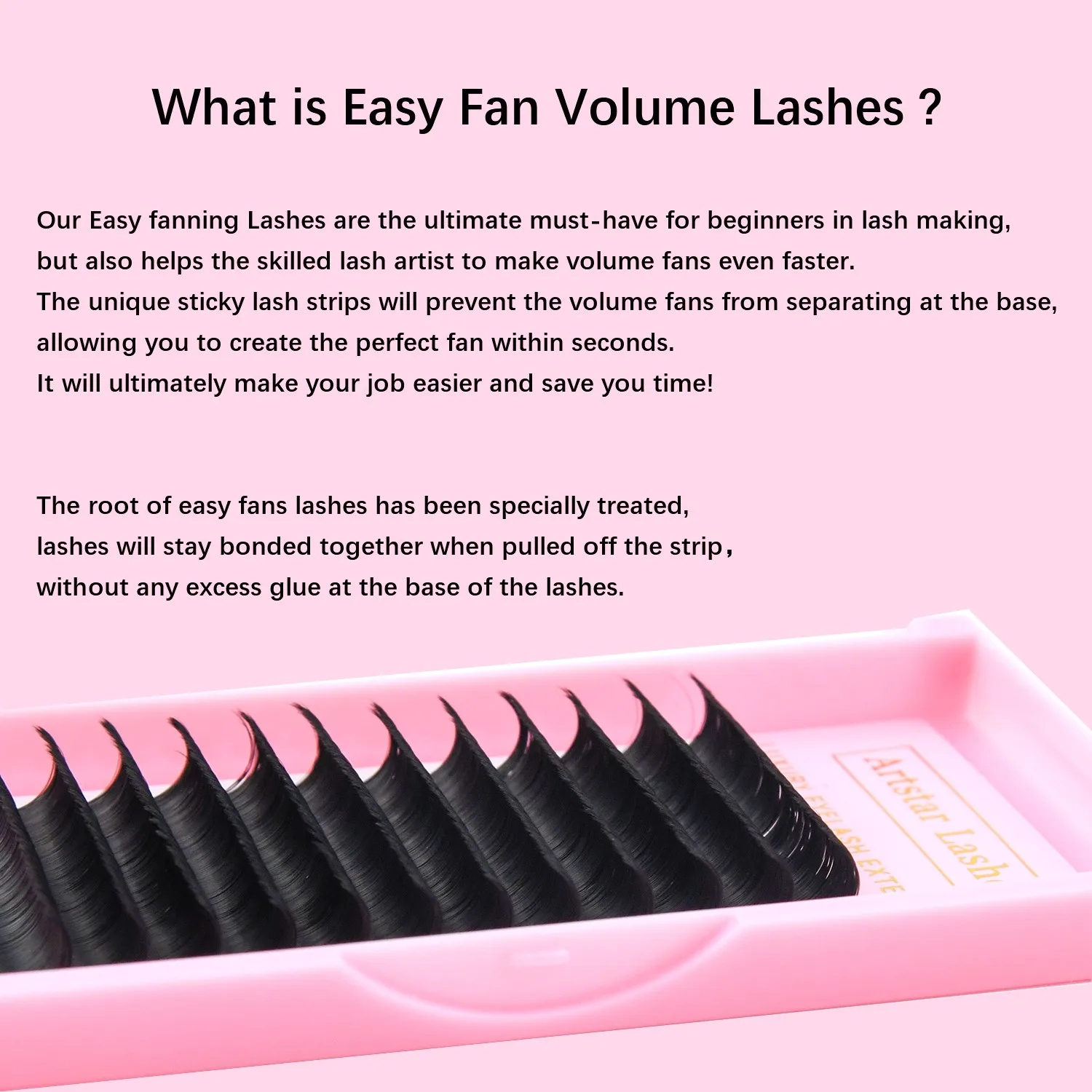 ARTSTAR 12Rows Easy Fan Lashes Volume Extensions  CC DD C D Curl  8-20mm Easy Fannng Eyelash Extensions Super soft Cilia