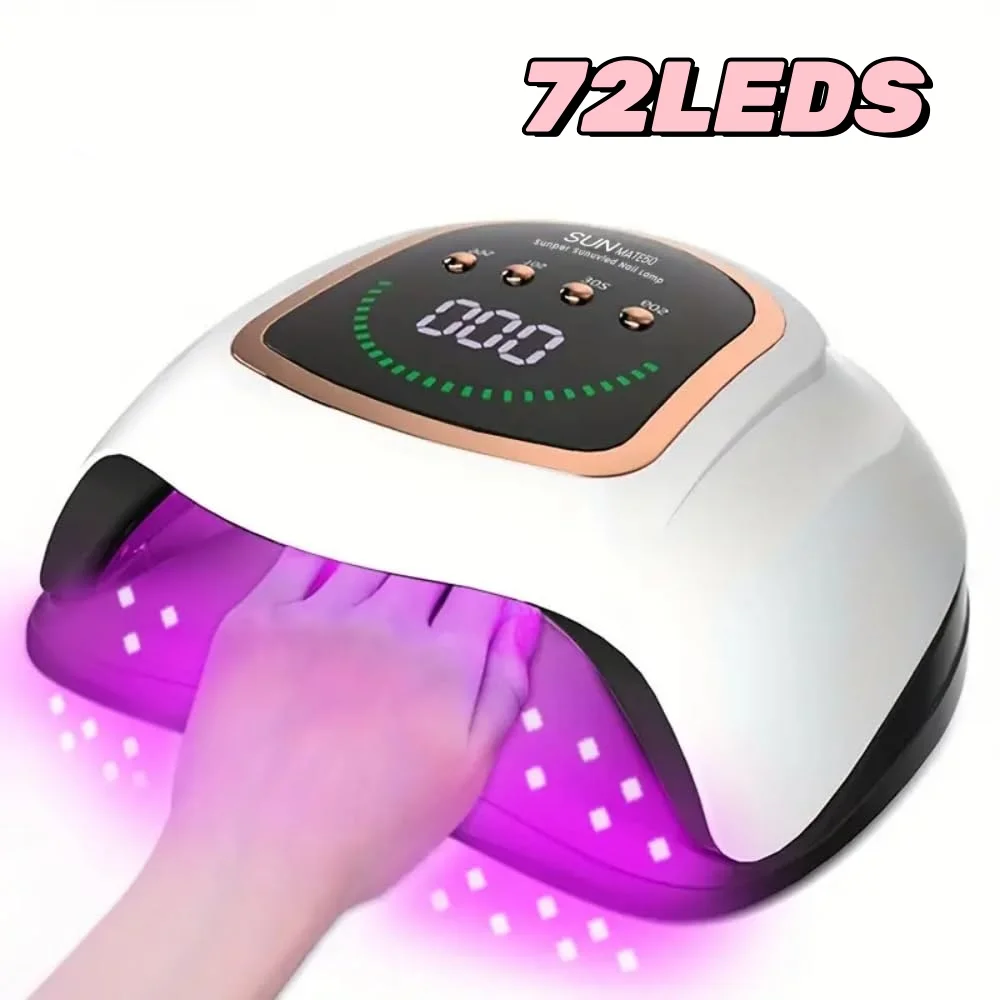 

Professional UV LED Nail Lamp For Manicure Nail Dryer 72 LEDs Gel Polish Drying Lights Motion Sensing Manicure Pedicure