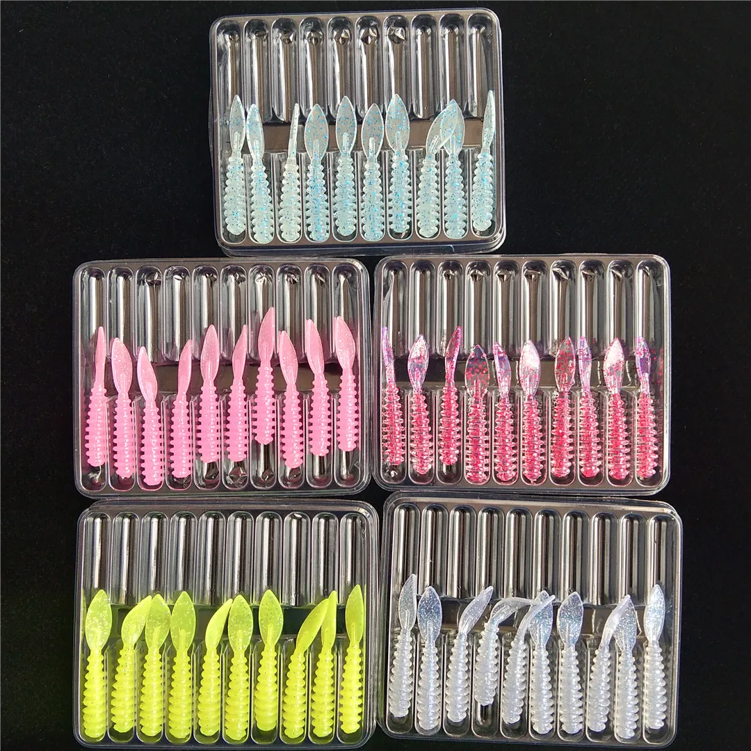 tsurinoya-36mm-42g-50-pcs-ajing-isca-de-pesca-macia-promocao-rockfish-mebaru-silicone-plastico-macio-uv-isca-de-pesca