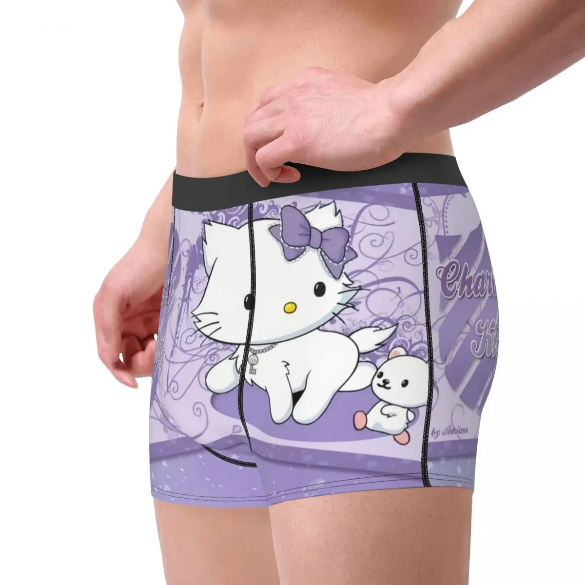 Customized Charmmy Kitty Sanrio Cartoon Underwear Male Printed Boxer Briefs Shorts Panties Breathable Underpants